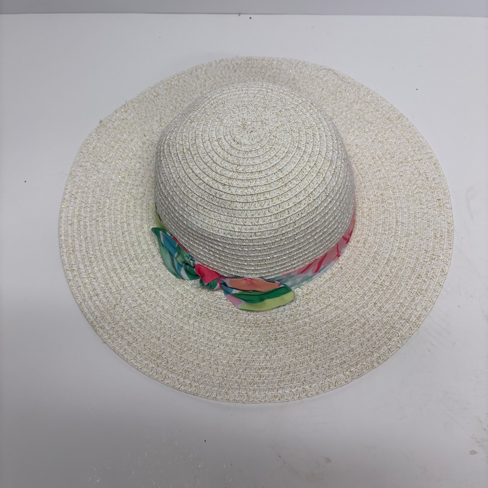 Target Girls Cream Sun Hat with Colorful Floral Band - Picture 5 of 8